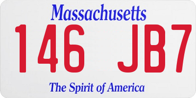 MA license plate 146JB7