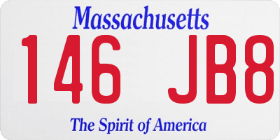 MA license plate 146JB8