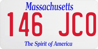 MA license plate 146JC0