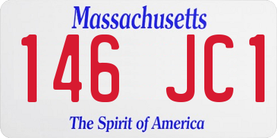 MA license plate 146JC1