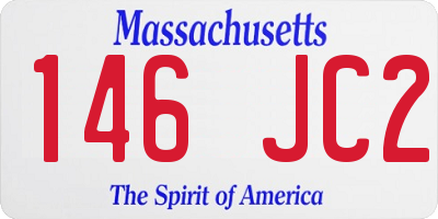 MA license plate 146JC2