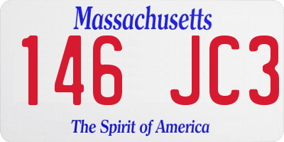 MA license plate 146JC3