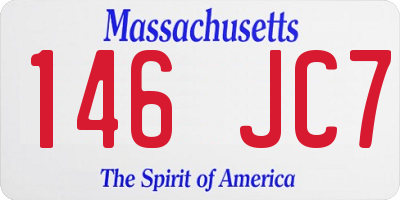 MA license plate 146JC7
