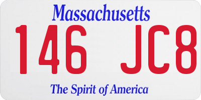 MA license plate 146JC8