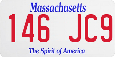 MA license plate 146JC9