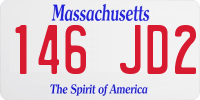 MA license plate 146JD2