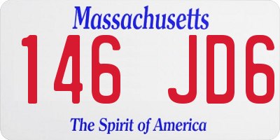 MA license plate 146JD6