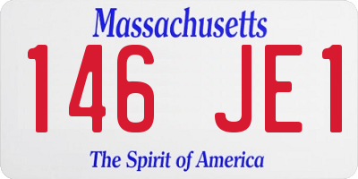 MA license plate 146JE1