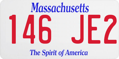 MA license plate 146JE2