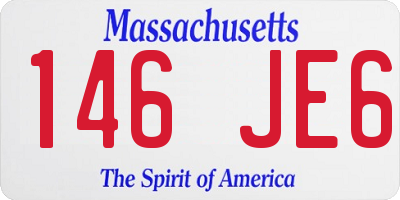 MA license plate 146JE6