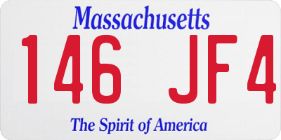 MA license plate 146JF4