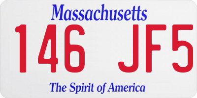 MA license plate 146JF5