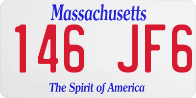 MA license plate 146JF6