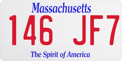 MA license plate 146JF7