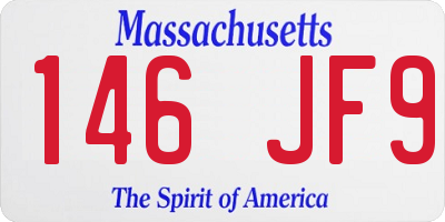MA license plate 146JF9