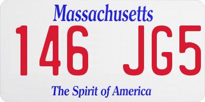 MA license plate 146JG5