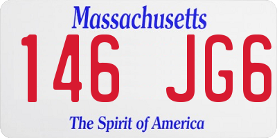 MA license plate 146JG6