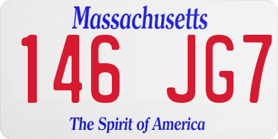 MA license plate 146JG7