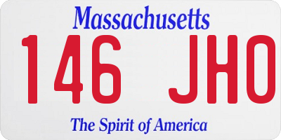 MA license plate 146JH0