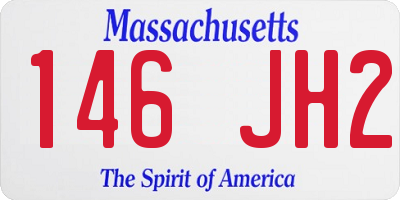 MA license plate 146JH2
