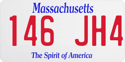 MA license plate 146JH4