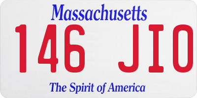 MA license plate 146JI0