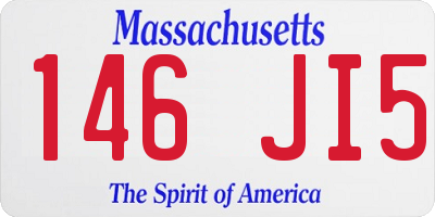 MA license plate 146JI5