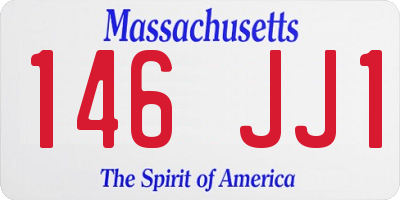 MA license plate 146JJ1