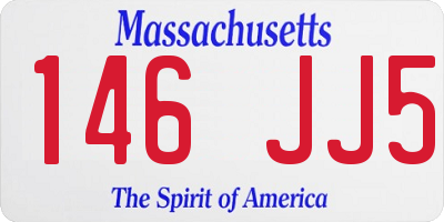 MA license plate 146JJ5