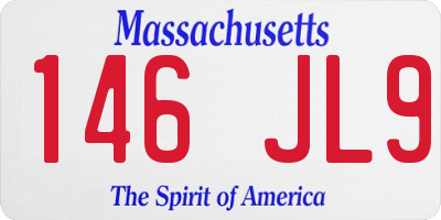 MA license plate 146JL9