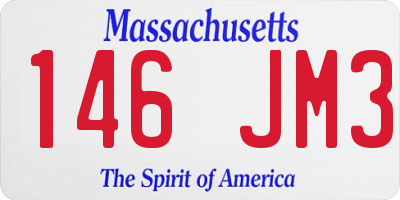 MA license plate 146JM3