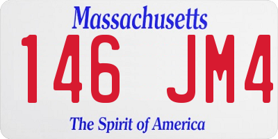 MA license plate 146JM4