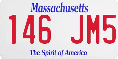 MA license plate 146JM5