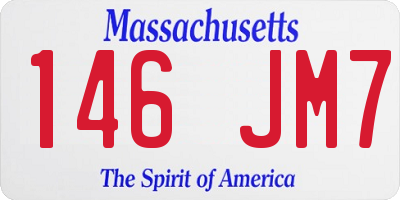 MA license plate 146JM7