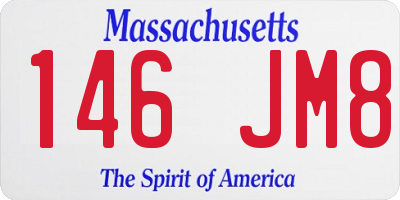 MA license plate 146JM8