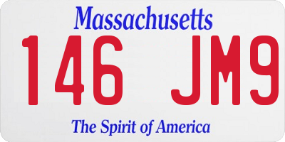 MA license plate 146JM9