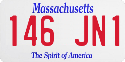 MA license plate 146JN1