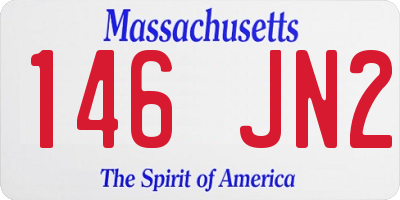 MA license plate 146JN2