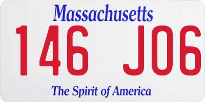 MA license plate 146JO6