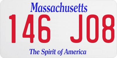 MA license plate 146JO8