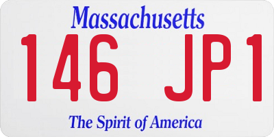 MA license plate 146JP1