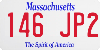 MA license plate 146JP2