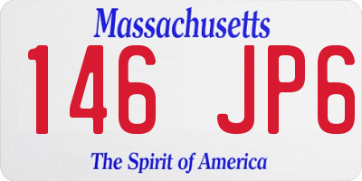 MA license plate 146JP6
