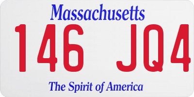 MA license plate 146JQ4