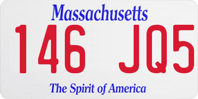 MA license plate 146JQ5