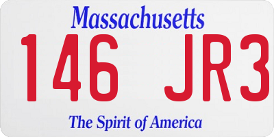 MA license plate 146JR3