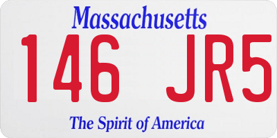 MA license plate 146JR5