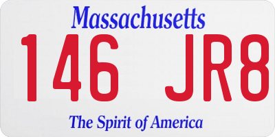 MA license plate 146JR8