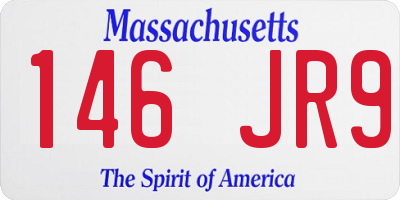 MA license plate 146JR9