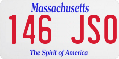 MA license plate 146JS0